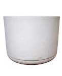 Match Cylinder Japi Planter With Saucer Click For Details - Large JCMC57 560MM Width X 420MM Height Off White