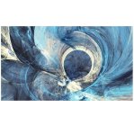 Blue Abstract Swirl Wall Art Canvas Print 1200 X 800