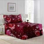 Smte 5 Piece Bedspread Set Red King With Keychain
