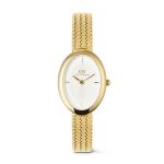 Juliette Braided Mesh White Sunray Gold Watch