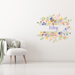 Personalised Wild Flower Wall Sticker
