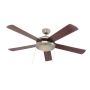 Comet - Ceiling Fan - 5 Blades - Satin Chrome/cherry