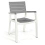 Harmony Dining Arm Chair - Grey/white