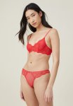 Cotton On Nala Lace Underwire Bra - Raspberry Ripple
