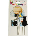 Cake Topper Boss Baby Blue Cardboard Set