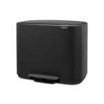 Brabantia Bo Pedal Bin 11 + 23 Litre In Matt Black White Platinum Beige - Soft Beige