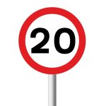 20KM Speed Limit Road Sign R201