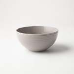 - Embossed Lines Cereal Bowl Choose From 5 Colours - Light Grey