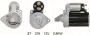 Hyundai Atos Getz I10 1.1 Starter Motor - 12 Volt 0.8KW 8 Teeth 04-13 - Spares Direct