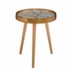 Coffee Table Gold Edging And Cream Marble