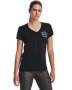 Women's Ua Tech Crest Short Sleeve - Black / XS
