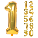 Golden Foil Number Helium BALLOONS-32