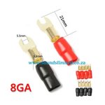 Sl 8 Gauge Awg Crimp Spade Fork Terminals Connectors 8-PACK 4 Positive 4 Negative