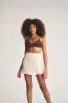 Cali Wrap Skirt - Oat - M-l Oatmeal Rayon Linen