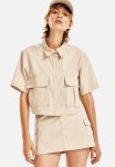 Twill Cargo MINI Skirt - Light Beige