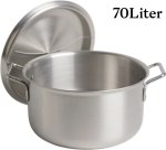 Heavy-duty Aluminium Catering Pot 70LITER Cook And Serve Casserole