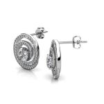DESTINY Willow Spiral Earrings With Swarovski Crystals