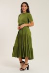 Fatigue Loose Fit Midaxi Tiered Dress