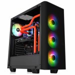 Thermaltake View 21 Rgb Plus Edition Mid Tower With Tempered Glass Side Panel - Black