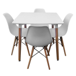 5 Piece Table And Wooden Leg Chairs