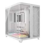 Air 5400 Lx-r Rgb Icue Link Triple Chamber Mid-tower PC Case 3X Fans Included 2X 2.5" 1X 3.5" White