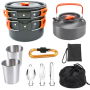 Aluminum Camping Cookware 10PCS Set