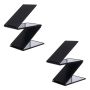 2 Pack - Four-fold Portable Makeup Mirror With 360 View - Black