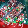 1BOX Christmas Polymer Clay Slices Epoxy Resin Fillers Cute Snowflake Gingerbread Holiday Diy Crafts Materials Art Supplies Christmas Decoration