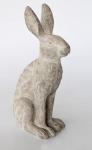 Large Sitting Hare Grey 36X10CM