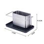 Sink Caddy Black And Silver W21 X D12 X H10.5CM