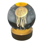 3D Crystal LED Light Globe 8CM - Jellyfish