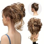 Messy Bun Hair Piece Claw Clip Bun Hair Accessories For Women Messy Wavy Curly Hair Bun Extensions Short Tousled Updo Synthetic