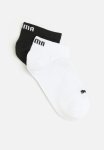 Puma Kids Unisex 2 Pack Low Cat Sock - White black