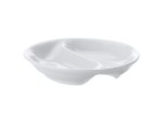 White Basics Round Divided Sauce Dish