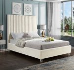 Mendora Sleigh Bed Double -off White