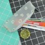 Simple Little Daisy Transparent Student Pencil Case Multi-purpose Storage Bag For Small Objects