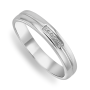 Sterling Silver Diamond Mens Wedding Band