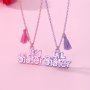 2Pcs/set Sweet Big Sister & LiL Sister Letter Pendant Chain Necklace BFF Friendship Jewelry Gifts For Best Friend