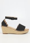 JAYDA1 Espadrille Wedge Heel - Black