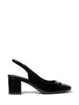 Valeria Bit Trim Slingback Block Heel - 41 Black