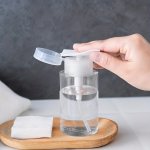 1PC 150ML Push Down Empty Pump Dispenser Bottle Professional Push Down Liquid Pumping Empty Bottle Dispenser For Nail Polish And