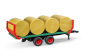 Bruder Toys Bruder Bale Transport Trailer With 8 Round Bales