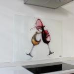 Wine Glasses Hob Splashback 898 X 700 X 6MM