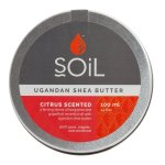 Soil Organic Shea Butter - Citrus Scented - 100% Pure And Unrefined - 100ML