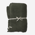 Cotton Knit Throw - Olive
