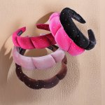 Sponge Cloud Shaped Head Band Sparkling Rhinestone Decorative Head Hoop Non Slip Head Wear For Women And Daily Use