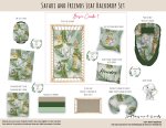 Cot Duvet Bedding Safari And Friends Leaf Backdrop Set