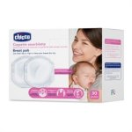 Chicco Natural Feeling Antibacterial Breast Pads 30PCS -white