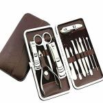 Manicure Pedicure Set Nail Clippers Kit -12 Piece Stainless Steel Pack Of 2