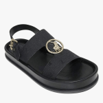 Womens Jacquard Moulded Trim Sandals